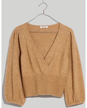 MW Wrap V-Neck Jumper - Natural