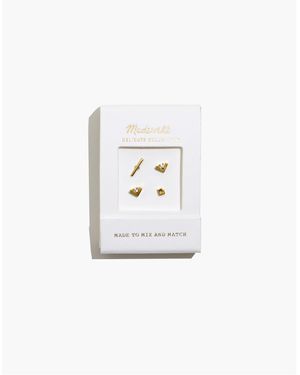 MW Delicate Collection Demi-Fine Stud Earring Set - White