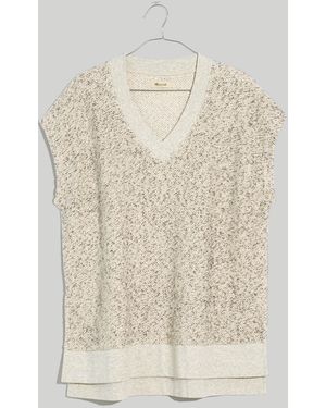 MW Plus Marled V-Neck Tunic Vest - Natural