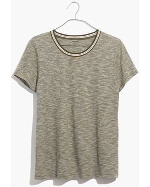 MW Whisper Cotton Ringer Tee - White