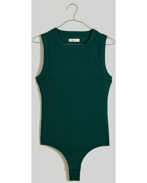MW Crewneck Thong Bodysuit - Black
