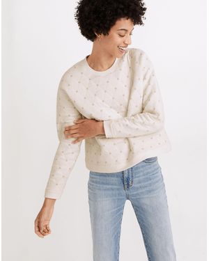MW Quilted Swing Sweatshirt - White