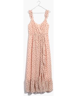 MW Ruffle-Strap Wrap Dress - Natural