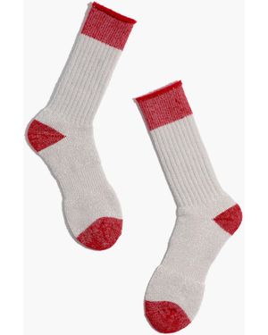 MW Marled Boot Socks - Red