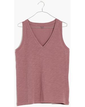 MW Whisper Cotton V-Neck Tank - Purple