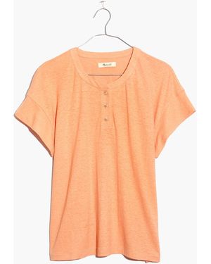 MW Hemp-Cotton Brother Henley Tee - Orange