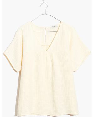 MW Crinkle Gauze Rhyme Top - Natural
