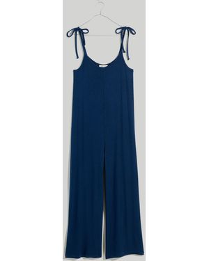 MW Tie-Strap Pyjama Jumpsuit - Blue