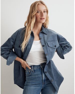 MW Corduroy Twill Oversized Shirt-Jacket - Blue