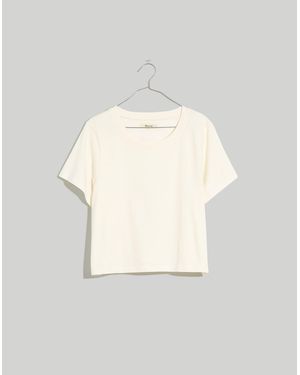 MW Softfade Cotton Boxy-Crop Tee - Blue