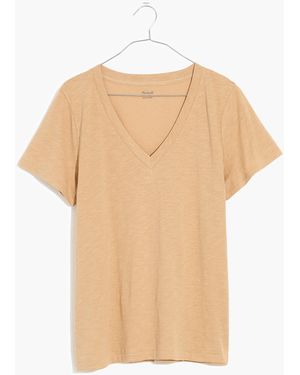 MW Whisper Cotton V-Neck Tee - Natural