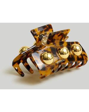 MW Studded Medium Claw Hair Clip - Metallic
