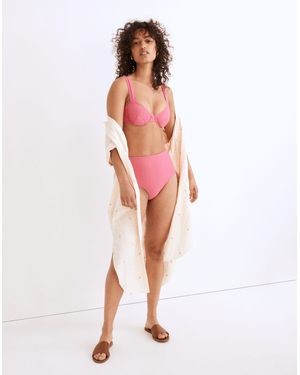 MW Solid &Amp; Striped&Reg; Jacquard Lilo Bikini Top - White