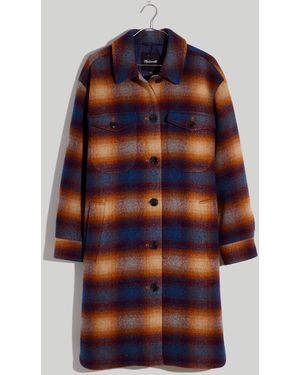 MW Plus Delmont Long Shirt-Jacket - Blue