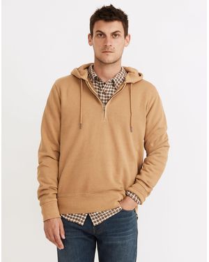 MW Garment-Dyed Loop Terry Hoodie Sweatshirt - Blue