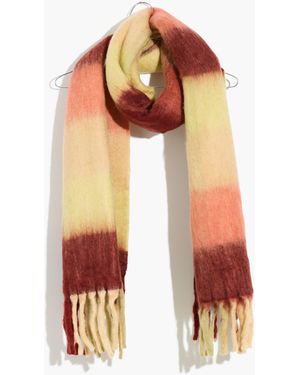MW Brushed Pastel Plaid Scarf - Multicolour