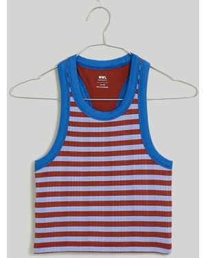 MW Variegated Rib Crop Tank - Multicolor
