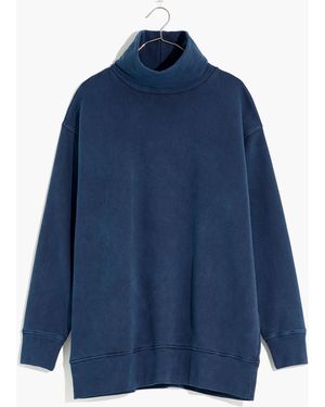 MW Rivet &Amp; Thread Garment-Dyed Oversized Turtleneck Sweatshirt - Blue