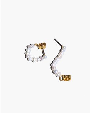 MW Chunky Hoop Earrings - White