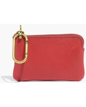 MW The Leather Carabiner Mini Pouch - Red