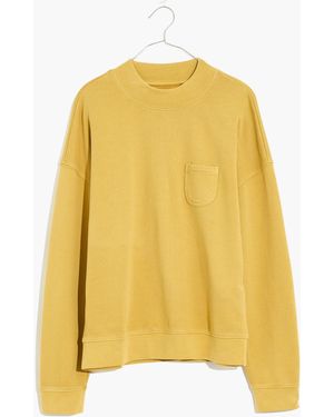 MW Garment-Dyed (Re)Sourced Cotton Studio Mockneck Sweatshirt - Yellow