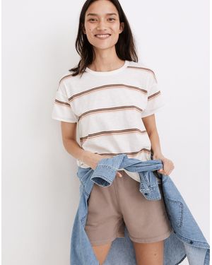 MW Whisper Cotton Rib-Crewneck Tee - White