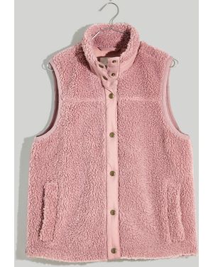 MW (Re)Sourced Faux-Shearling Vest - Brown
