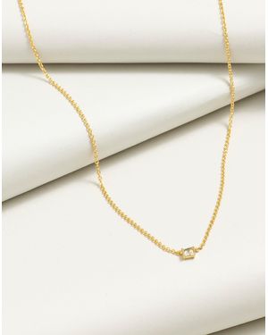 MW Demi-Fine Birthstone Chain Necklace - Natural