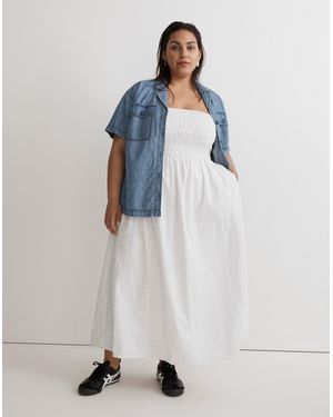 MW Plus Theo Sleeveless Midi Dress - White