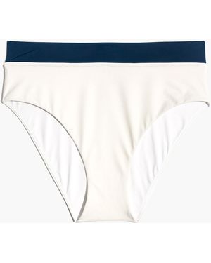 MW Madewell Second Wave High-Cut Bikini Bottom - White