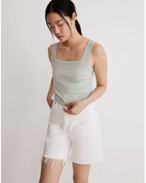 MW The Tailored Crop Tank - White