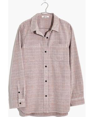 MW Corduroy Classic Ex-Boyfriend Shirt - White