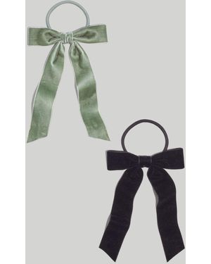 MW Two-Pack Velvet Bow Hair Elastic - Multicolour
