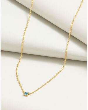 MW Demi-Fine Birthstone Chain Necklace - Natural