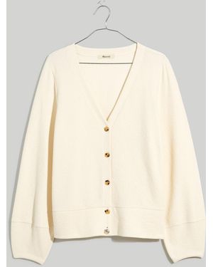 MW Plus Pieced-Sleeve Cardigan - White