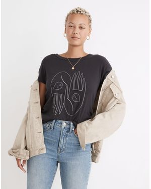 MW Madewell X Kit Agar Oversized Muscle Tee - Blue