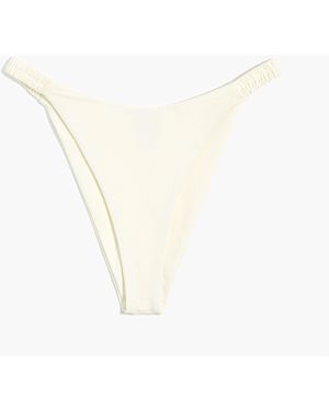 MW Palm Farrow Bikini Bottom - White