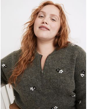 MW Plus Embroidered Enfield Half-Zip Jumper - Multicolour