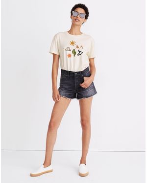 MW In The Desert Graphic Easy Crop Tee - White