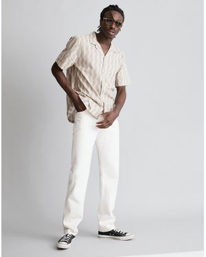 MW Hemp-Cotton Blend Easy Short-Sleeve Shirt - White