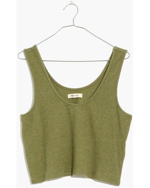 MW Brushed Rib Tank Crop Top - Green