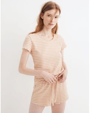 MW Ruffled Pyjama Shorts - Natural