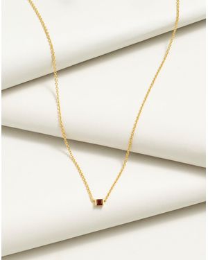 MW Demi-Fine Birthstone Chain Necklace - Metallic