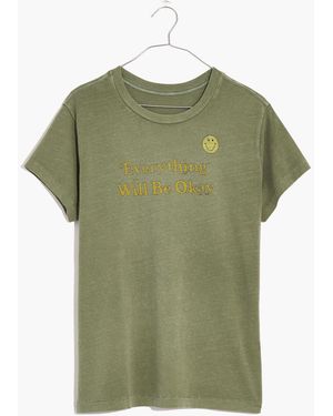 MW Rivet &Amp; Thread Everything Will Be Okay Graphic Tee - White
