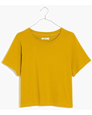 MW Softfade Cotton Boxy-Crop Tee - Yellow