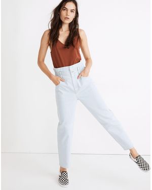 MW Paperbag Classic Straight Jeans - White