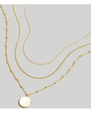 MW Three-Pack Mother Of Pearl Necklace Set - White