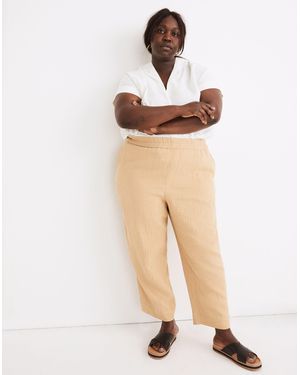 MW Plus Lightspun Tapered Huston Pull-On Crop Trousers - Natural