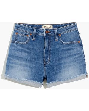 MW Curvy High-Rise Denim Shorts - Blue