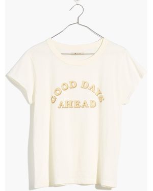 MW The Plus Good Days Ahead Perfect Vintage Tee - White